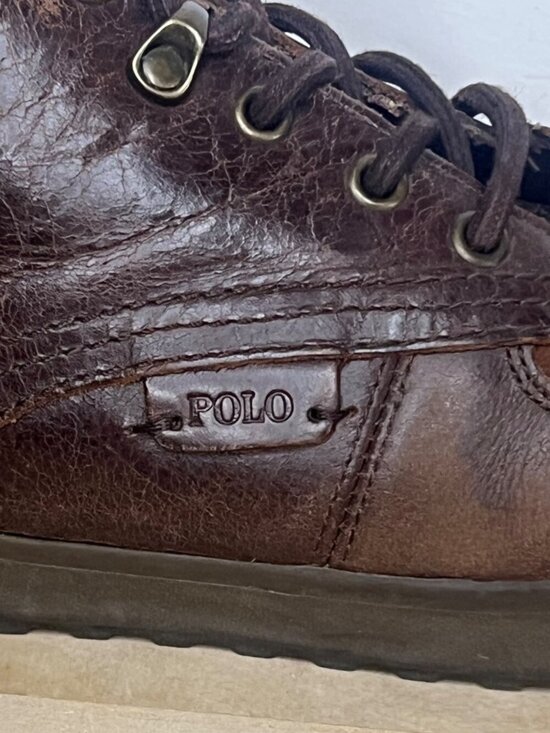 Polo Ralph Lauren Radus II Brown Leather Lace-Up Sneakers Mens Size 9D main image 6